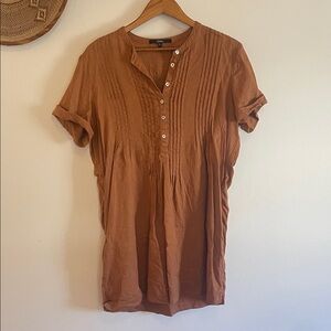Quince Terracotta Linen Dress